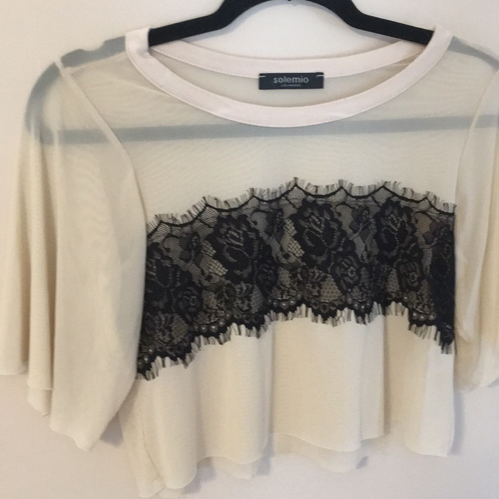 Sexy mesh lace top